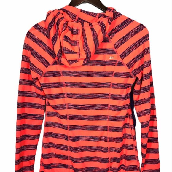 Lukka Womens S Small Striped Full-Zip Hoodie Jacket In Pink & Purple - Picture 2 of 8